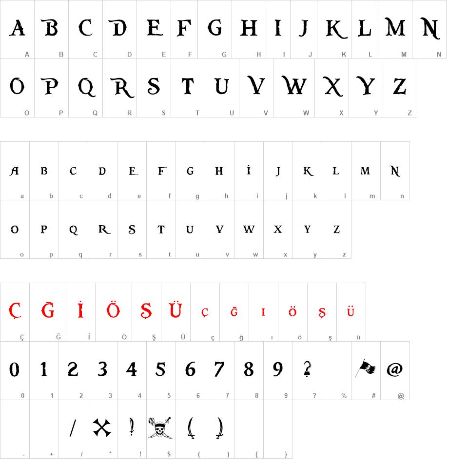 Pieces of Eight font